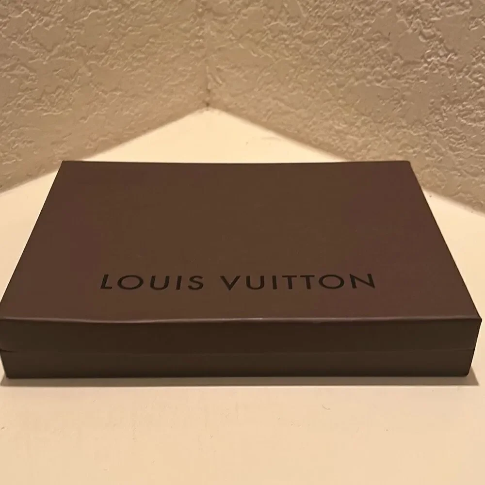 Louis Vuitton Rectangular Gift Box Brown Medium Lid Top Display Storage Luxury